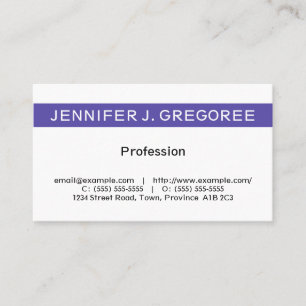 Entreprise, Carte de visite professionnel