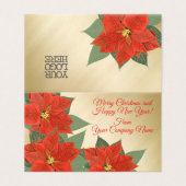 Entreprise | Client Red Poinsettia Gold Noël (Outside Unfolded)