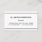 Entreprise, Dapper et Carte de visite simple (Devant)