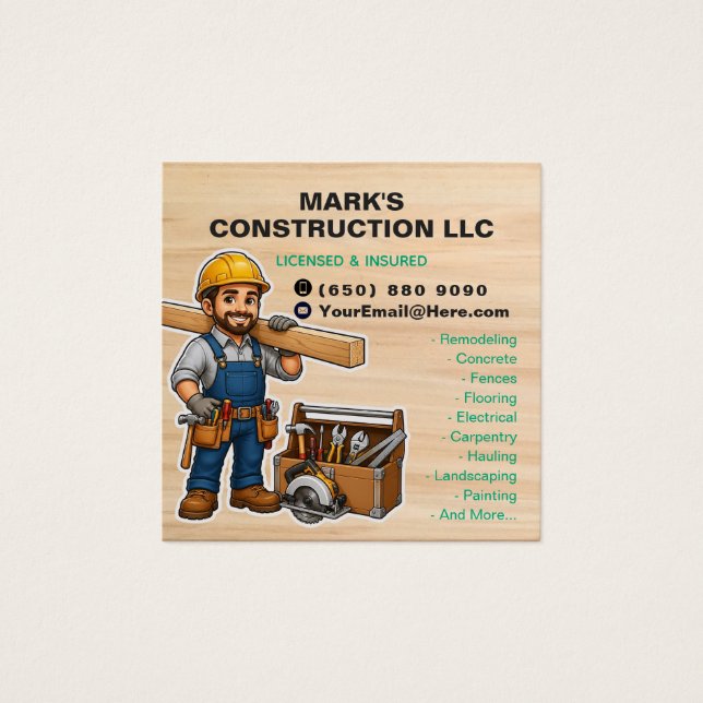 Entreprise de construction Bâtisseur professionnel (Devant)