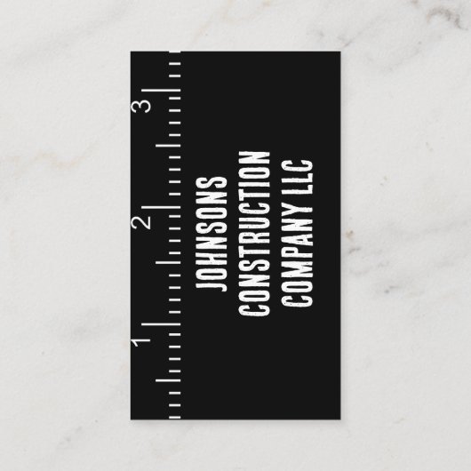 Entreprise de construction Carte de visite de ruba (Dos)