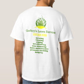 Entreprise de service de pelouse / T-shirt payant (Dos)