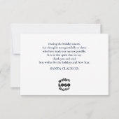 Entreprise élégante carte de vacances unique (Dos)