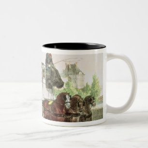 Entreprise generale des omnibus"; tweekleurige koffiemok