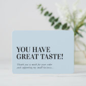 ENTREPRISE INSERT moderne merci bleu pâle (Debout devant)