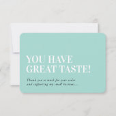 ENTREPRISE INSERT moderne merci pastel ment green (Devant)