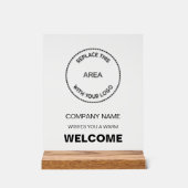 Entreprise Logo Affiche de bienvenue de texte noir (Recto)