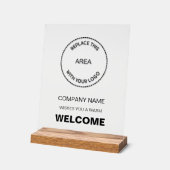 Entreprise Logo Affiche de bienvenue de texte noir (Angle)