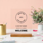 Entreprise Logo Affiche de bienvenue de texte noir (Mariage)