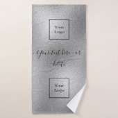 Entreprise logo argent noir (Serviette de bain)