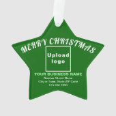 Entreprise Noël Étoile verte ornement acrylique (dos)