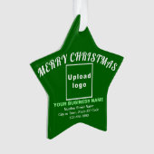Entreprise Noël Étoile verte ornement acrylique (devant)