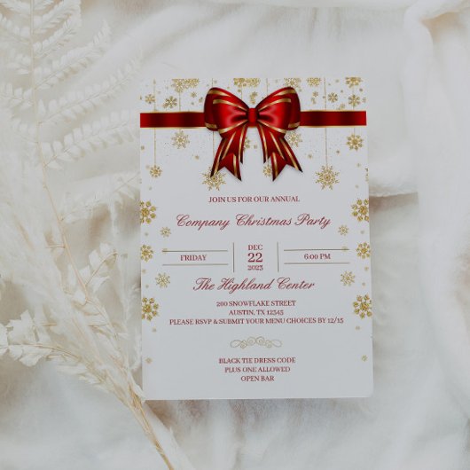 Entreprise Noël Fête Invitation Email Entreprise