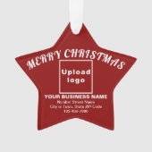 Entreprise Noël Rouge Star acrylique ornement (devant)