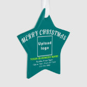 Entreprise Noël Turquoise Étoile verte acrylique (devant)