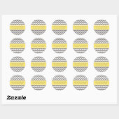 Entreprise personnalisée Nom Stickers Grey Chevron (Feuille)