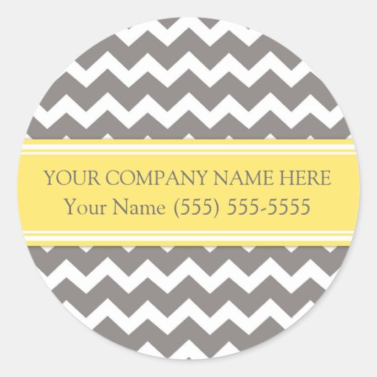 Entreprise personnalisée Nom Stickers Grey Chevron (Devant)