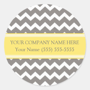 Entreprise personnalisée Nom Stickers Grey Chevron