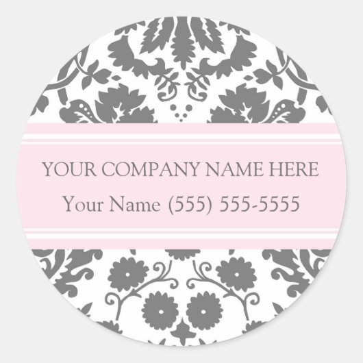 Entreprise Personnalisée Nom Stickers Gris (Devant)