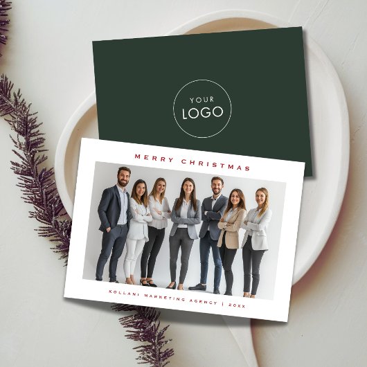 Entreprise Photo Cartes de Noël Avec logo