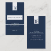 Entreprise professionnelle carte de visite bleu fo (Devant / Derrière)