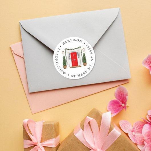 Entreprise Red Door Autocollant Rond Classique