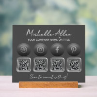 Entreprise Social Media QR Codes Signal acrylique