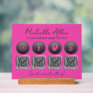 Entreprise Social Media QR Codes Signal acrylique