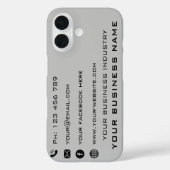 Entreprise Texte Info Votre coque iphone Carte de  (Verso)