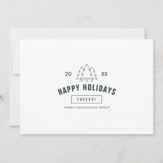 Entreprise typographie moderne carte de vacances (Devant)