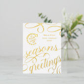 Entreprise VOTRE LOGO Foil Carte postale de vacanc (Debout devant)