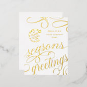 Entreprise VOTRE LOGO Foil Carte postale de vacanc (Recto/Verso)