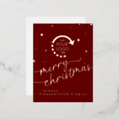 Entreprise VOTRE LOGO Foil Carte postale de vacanc (Recto/Verso)