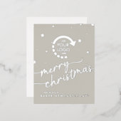 Entreprise VOTRE LOGO Foil Carte postale de vacanc (Recto/Verso)