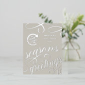 Entreprise VOTRE LOGO Foil Carte postale de vacanc (Debout devant)