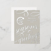 Entreprise VOTRE LOGO Foil Carte postale de vacanc (Recto/Verso)