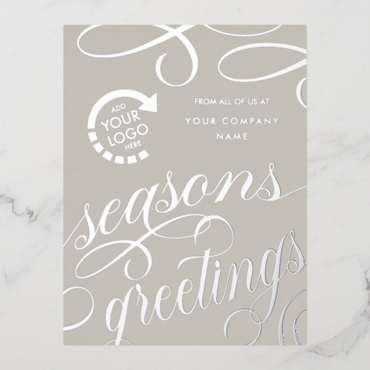 Entreprise VOTRE LOGO Foil Carte postale de vacanc (Recto)