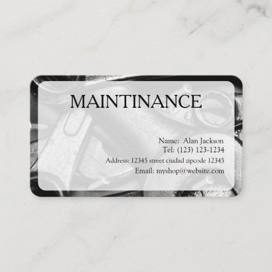 ENTRETIEN Carte de visite modifiable (Devant)