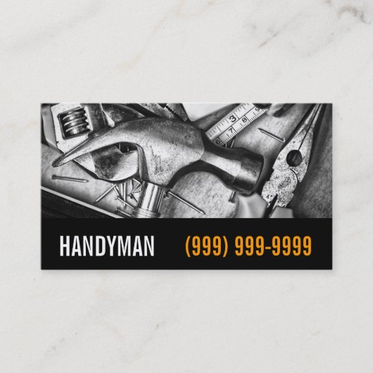 Entretien, Construction, Carte de visite Handyman (Devant)