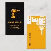 Entretien, Construction, Carte de visite Handyman (Devant / Derrière)
