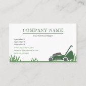 Entretien de la pelouse et Carte de visite de jard (Devant)