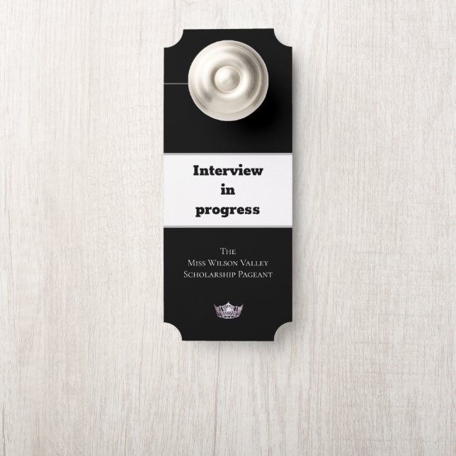 Entrevue avec Miss America Affichette de porte de  (Sur le bouton)