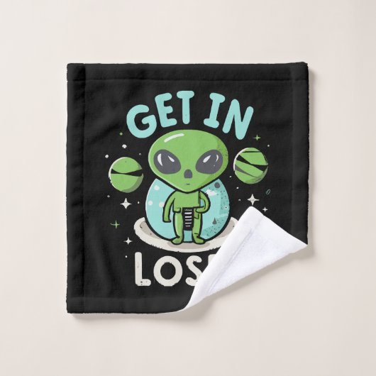 Entrez loser extraterrestre UFO drôle (Gant de toilette)