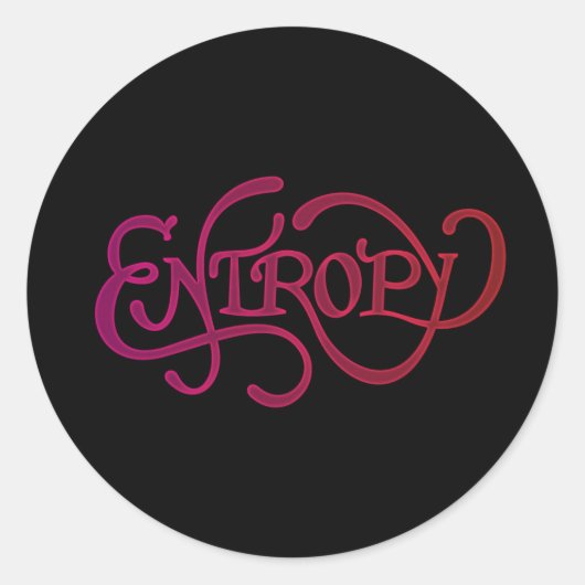 Entropie Ronde Sticker (Voorkant)