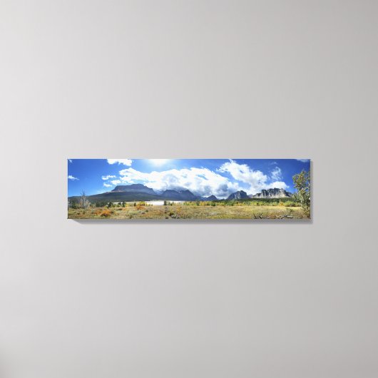 Entry Lake Sherburne - Glacier National Park Canvas Afdruk (Voorkant)