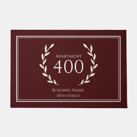 Entryway Deurmat - huisnummer en appartement (Voorkant)