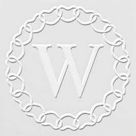 Entwined Hearts Lijst Single Initiaal Monogram