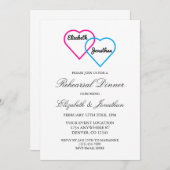 Entwined Hearts Rehearsal Dinner Kaart (Voorkant / Achterkant)