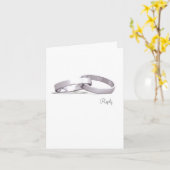 Entwined Rings Silver BLK - Beantwoorden Kaart (Gele Bloem)