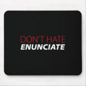 Enunciate Fun ASL Gebarentaal Lip Lezen Doof A Muismat (Voorkant)